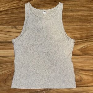 Old Navy Light Gray High Neck Tank Top